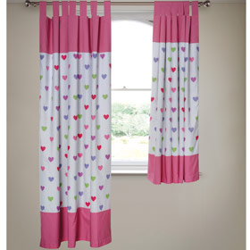 Heart Blackout Tab Top Curtains