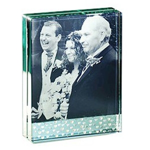 Heart Design Large Glass Photo Frame