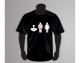 Gaming Love Girlfriend Black T-Shirt Large