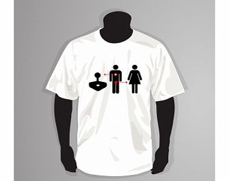 Heart Gaming Love Girlfriend White T-Shirt Large