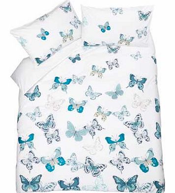 Butterflies Blue Bedding Set -