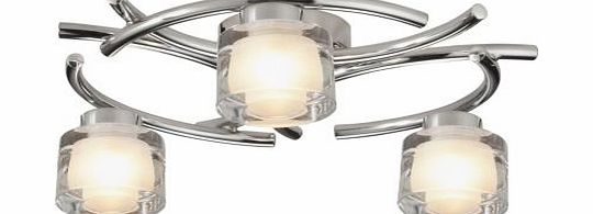 heart of house Hoop Oval Glass 3 Light Ceiling