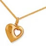 Heart pendant and classic curb chain necklace