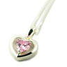 Heart Pendant with Pink Cubic Zirconia