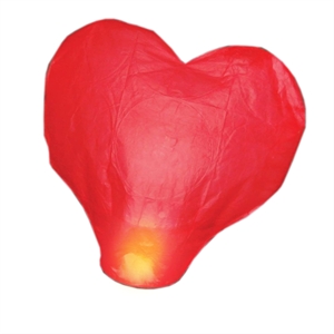 Heart Sky Lantern 10 Pack