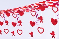 Hearts and Cupid Ceiling Decoration