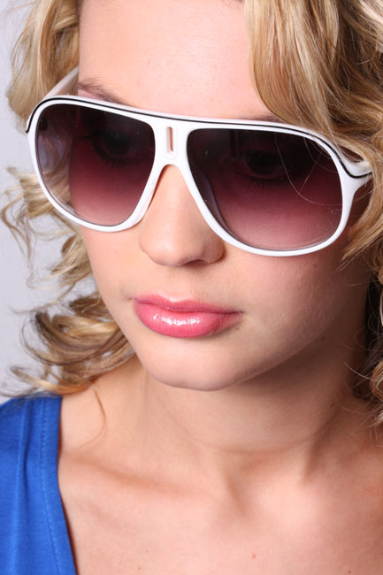 heath retro sunglasses white