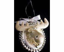 Moose head beaded decoration