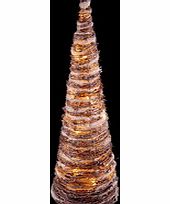 Heaven Sends Rattan and metal LED cone tree
