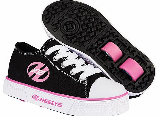 Heelys - Junior Size 13 Heelys Pure Black and Pink Skate Shoes - Size 13