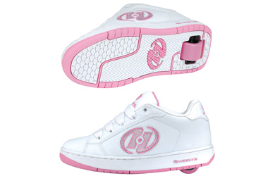 heelys Glitter White/Pink Size 5