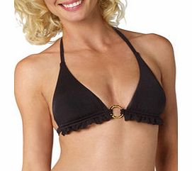 Heidi Klein Lille padded triangle black top
