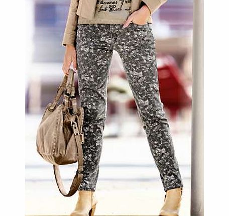 Heine Slim Fit Print Trousers