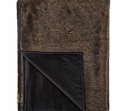 Helene Berman Faux Fur Marsciano Throw, Pewter