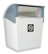 Helix Ash Bin Wall-mounted Plastic With Steel Liner and Stub Plate 10 Litres Ref V40010