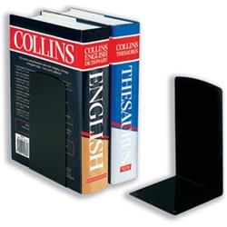 Bookends Heavy Duty Metal 100x180mm Black