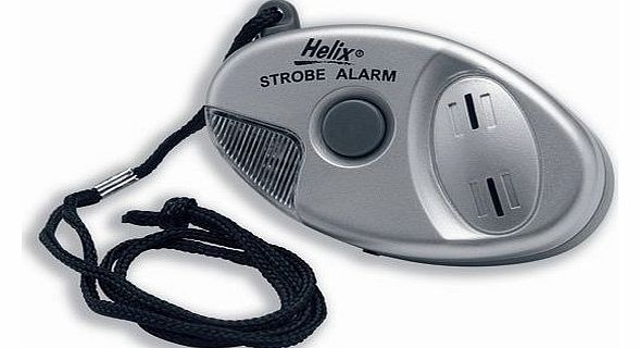 Helix New. Helix Personal Strobe Alarm 105dB Siren Rip-cord Activation with Integral Torch Ref PS3070