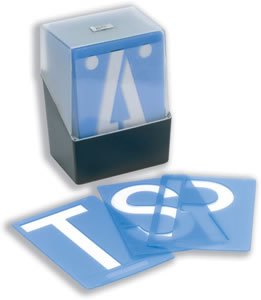 Stencil Set of Letters Numbers and ?/p