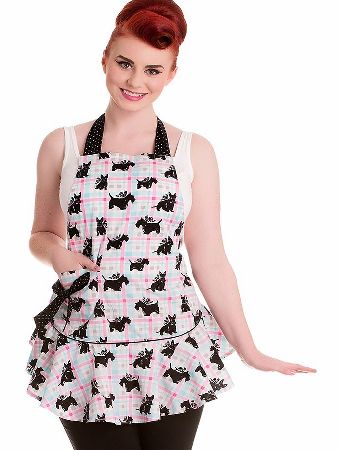 Hell Bunny Scottie Dog Apron 7069