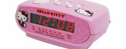 Hello Kitty Girls Pink AM/FM Alarm Clock Radio