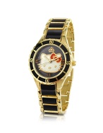Hello Kitty Kitty Closeup Black Enamel Watch