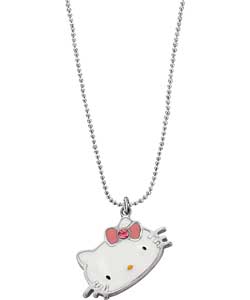Hello Kitty Sterling Silver Enamel Pendant