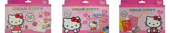 Hello Kitty Sticker. Stamper and Stencil Set