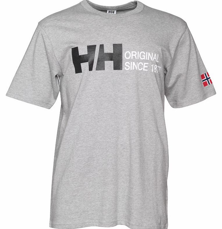 Helly Hansen Mens Original Logo T-Shirt Grey