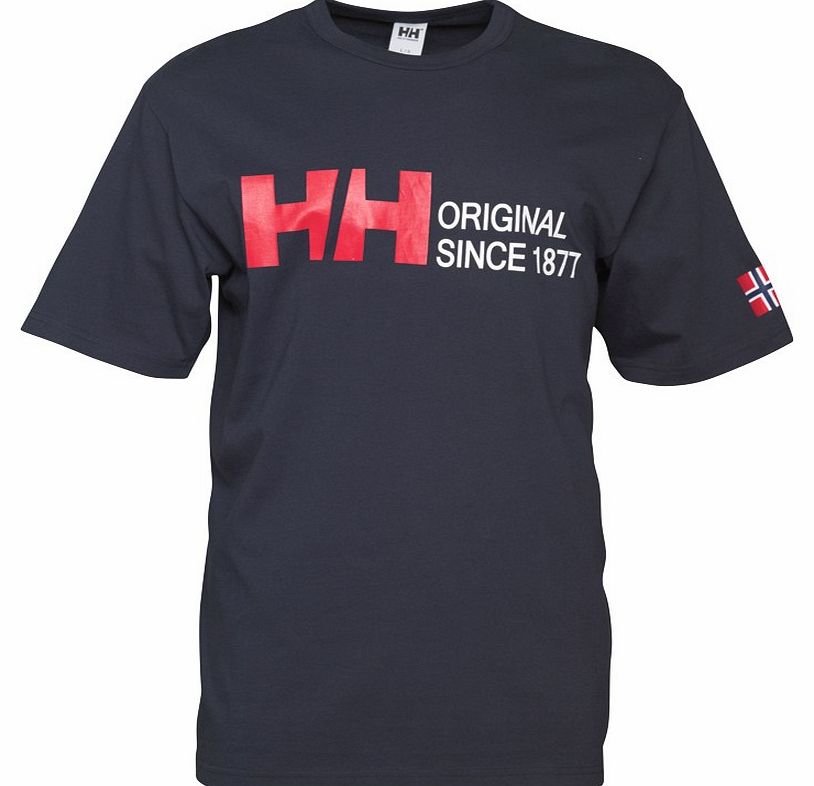 Helly Hansen Mens Original Logo T-Shirt Navy