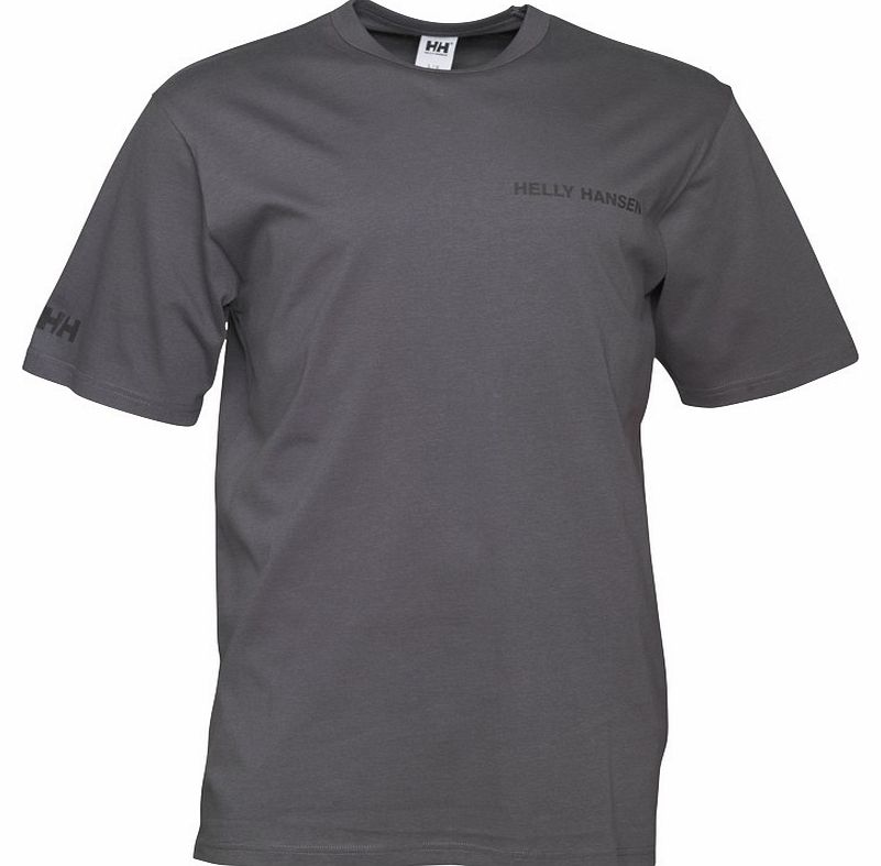 Helly Hansen Mens Outdoor Logo T-Shirt Charcoal