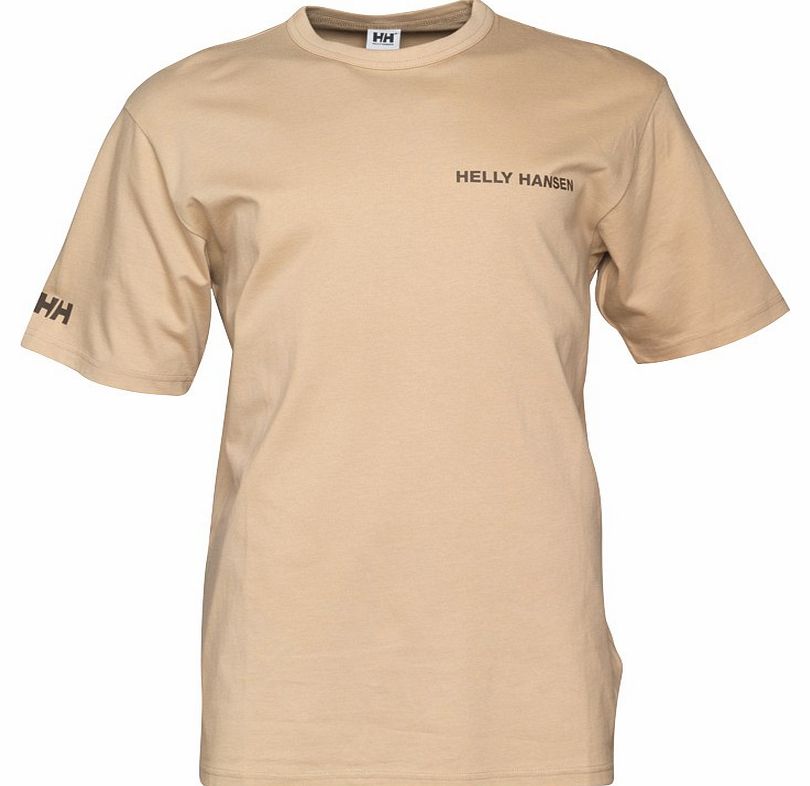 Helly Hansen Mens Outdoor Logo T-Shirt Khaki