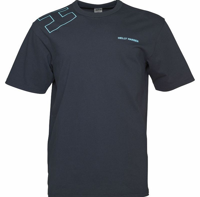 Helly Hansen Mens Shoulder Logo T-Shirt Navy/Sky