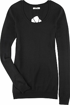 Crochet back sweater