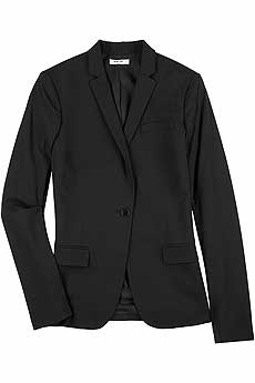 Single-breasted wool blazer