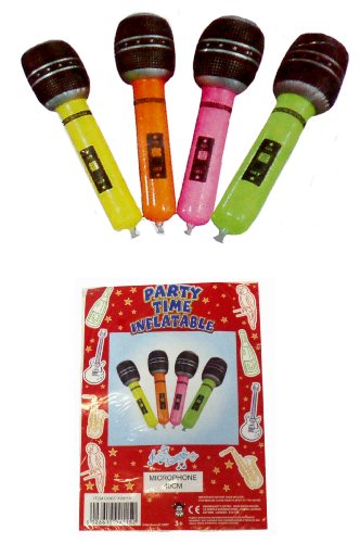 4 Inflatable Microphone Party Accessories