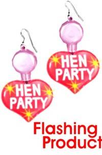 hen party : Flashing Heart Earrings