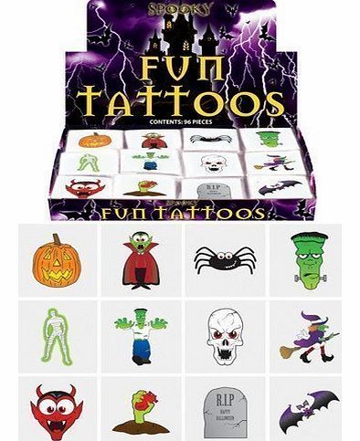 Henbrandt 24 Halloween Tattoos / Transfers Trick or Treat Party Bag Fillers