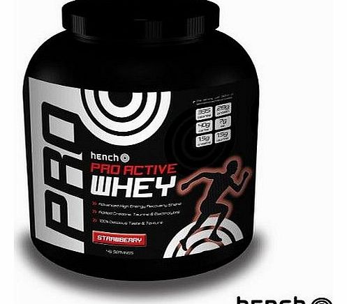 2.25KG HENCH NUTRITION PRO ACTIVE WHEY PROTEIN POWDER RECOVERY SHAKE DRINK - STRAWBERRY