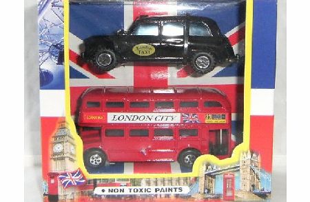Hendbrandt London City Bus and London Taxi toy vehicles