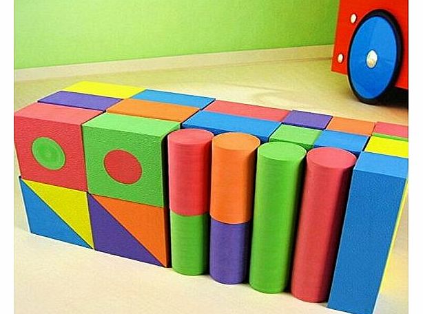 50pcs-- Child/ Kids Play Toys Colorful Soft EVA Foam Building Blocks Bricks Set