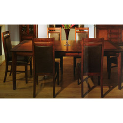 Henley - Dining Table and 6 Leather Chairs