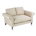 2 seater sofa - Harlequin Linen Time Red - Dark leg stain