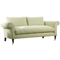 Henley 3 seater sofa - Linwood Vienne Brushed Cotton Stone - Light leg stain