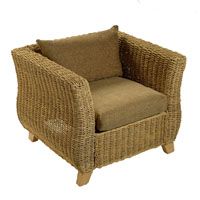 Henley Armchair with Chenille Cushions Olive