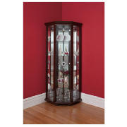 Henley Glass Corner Display Cabinet, Wenge