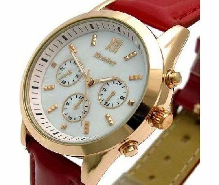 Henley Ladies Designer Watch Mother of Pearl face Rose Gold finish by elcorm ltd (TM)