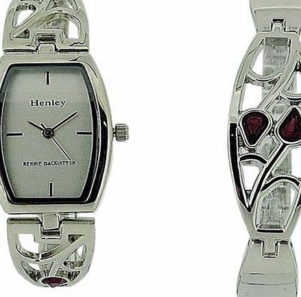 Henley Rennie Mackintosh Inspired Womens Quartz Watch with White Dial Analogue Display and Silver Stainless Steel Plated Bracelet RMB3.7