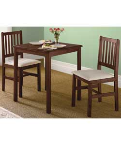 Square Dining Table and 2 Chairs - Solid