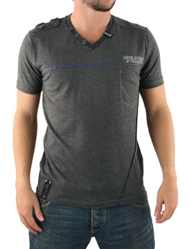Henleys Charcoal Marl Maer T-Shirt