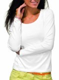 Henleys Hanes Tasty Long-Sleeve, White, L